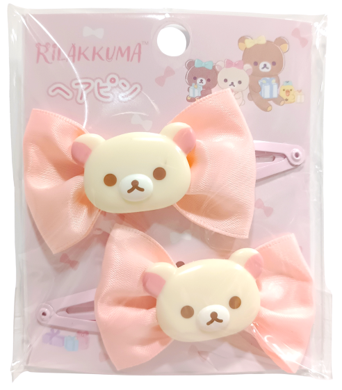 Korilakuma Hair Clip (Peach Ribbon)